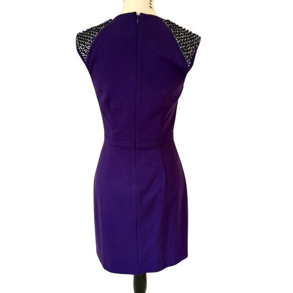 Cynthia Steffe Dress Plum Purple Dress with Studded Accents - Size 4 - Picture 4 of 9